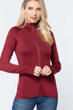 Women's Solid Workout Track Jacket