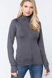 Women's Solid Workout Track Jacket
