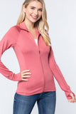 Women's Solid Workout Track Jacket