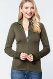 Women's Solid Workout Track Jacket