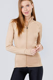 Women's Solid Workout Track Jacket