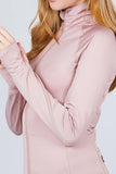 Women's Solid Workout Track Jacket