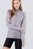Women's Solid Workout Track Jacket