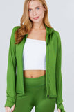 Women's Solid Workout Track Jacket