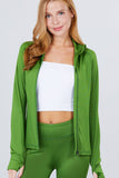 Women's Solid Workout Track Jacket
