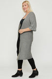 Plus Size Two Tone Knit Cardigan