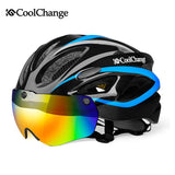 CoolChange Bicycle Helmet EPS Insect Net Road MTB Bike wind resistant
 Lenses Integrally-molded Cycling Casco Ciclismo