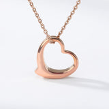 Crystal Lovely Rabbit Heart Pendant Necklaces For