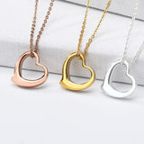 Crystal Lovely Rabbit Heart Pendant Necklaces For