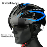 CoolChange Bicycle Helmet EPS Insect Net Road MTB Bike wind resistant
 Lenses Integrally-molded Cycling Casco Ciclismo