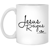 JESUS REIGNS 11 oz. White Mug