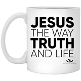 JESUS THE WAY TRUTH AND LIFE 11 oz. White Mug