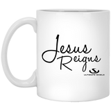 JESUS REIGNS 11 oz. White Mug