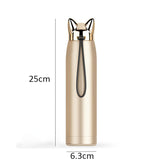 stain resistant Steel Vacuum Flasks  dual Wall Thermos Bottle  320 milli litres
 adorable Cat Fox Ear heating Coffee Tea Milk journey
 Mug