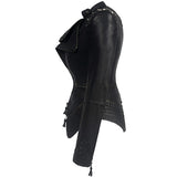 Jacket Women Faux Leather PU Jacket Winter Autumn Black Motorcycle Jacket Outerwear  Gothic Faux leather Coats Chaqueta