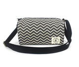 Ellie Crossbody: Ash Chevron