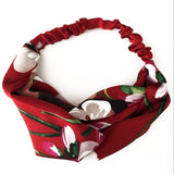 Women Girls Summer Bohemian Hair Bands Print Headbands Retro Cross Turban