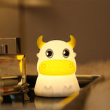 Colorful dull cow silicone night light led creative dream bedroom