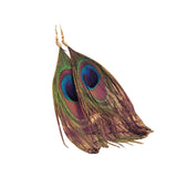 Fashion BOHO Style Peacock Earrings Feather Shiny
