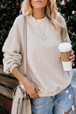 Fashion Beige Terry Thread Cashmere Sweatshirt