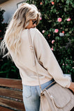 Fashion Beige Terry Thread Cashmere Sweatshirt