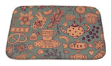 Bath Mat, Teasweets Doodle Pattern Copy That Square To The Side