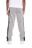 SNAP BUTTON TRACK PANTS- GREY
