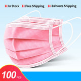 100PCS Disposable 3 Layer Filter Protective Mask