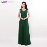 Ever-Pretty Mermaid V-Neck Sleeveless Draped Formal Party Gowns