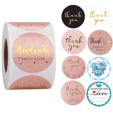 24Types Pink Label Stickers Foil Thank You Stickers 1'' 500pcs Taste Business Order Home Hand madeSticker Wedding Envelope Seals