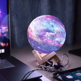 Moon Lamp 3D Moon Night Light Lamp with Stand star Galaxy lamp 3D Lunar Night Light Remote Control 16 Colors for Kids