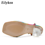 Eilyken New Design Sexy White String Bead High Heels Women Sandals