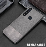 Luxury Cloth Texture case For Motorola Moto G8 Plus Play case one macro Phone case For Moto P40 One vision action Zoom fundas