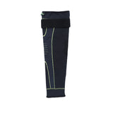 Hot elastic yellow-green stripe sports lengthen knee pad leg sleeve non-slip bandage compression leg warmer for men and women