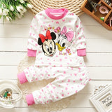 Children's Cotton Boys and Girls Baby Cotton Underwear Set Children's Autumn Clothes Long Pants Home Service Baby Clothes