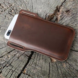Men Cellphone Loop Holster Case Belt Waist Bag Props Leather Purse Phone Wallet