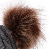 Children Winter Infant Newborn Kids Baby Wool Knitted Hat Cap Beanie With Two Double Pom Pom Beanie For Cute Boys Girl 1-3Years