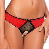 Women Sexy Open Crotch Panties Plus Size Red Underpants Ladies Sex Underwear Lingerie Femme Knickers Visible Hot Erotic Briefs
