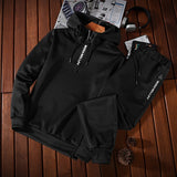 Sets Tracksuit Men Autumn Winter Hooded Sweatshirt Drawstring Outfit Sportswear