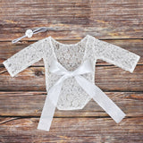 Newborn Photography Props Baby Girl Kids Bow Clothing Overalls Princess Playsuits Overalls Clothing Lace Romper Studio Shoot