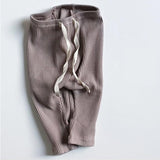 Baby Boys Girls Solid Leggings Toddler Ribbed Pp Pants Little Boy Casual Harems Pants Kids Trousers Bottoming Pant