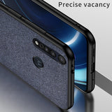 Luxury Cloth Texture case For Motorola Moto G8 Plus Play case one macro Phone case For Moto P40 One vision action Zoom fundas
