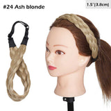 S-noilite Bohemian Plaited Headband Synthetic Braids Hair With Adjustable Belt Hairpiece Hair For Woman Hair Style Accessories