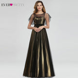 Ever-Pretty Elegant Long A-Line Off Shoulder Floral Print Chiffon