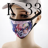 Anime Printed Mask Naruto/Tokyo Ghoul/Attack on Titan Mask Reusable Face Shield Breathable mask