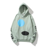 Kanye West Graffiti Letter Print Plus Velvet Sweatshirt Men Harajuku Fleece Hoodie Hip Hop Stranger Things Hooded Hoodies