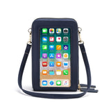 Drop Shipping Crossbody Cellphone Purse Women Touch Screen Bag RFID Blocking Wallet Shoulder Handbag