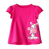 Toddler Girl's Short Sleeve Cotton Top