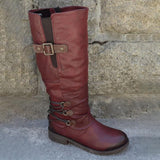Fashion Women Boots Winter Over The Knee Heels Quality Suede Long Comfort Square Botines Mujer Thigh High Boot Botas Mujer