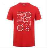 Funny T-shirt Print bicycle MTB T shirts Mountain biker exploded into parts Tee shirt Group Team Clothing tshirt men